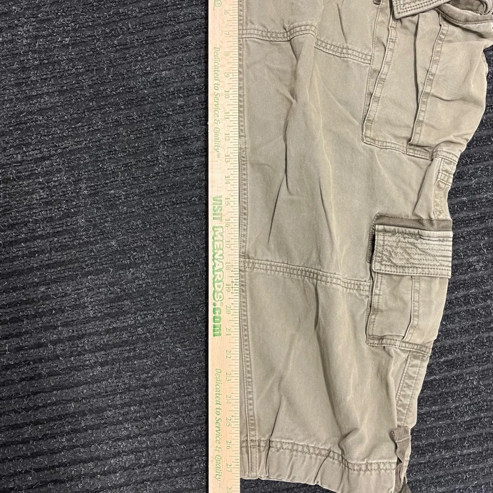 Abercrombie & Fitch Ultra Baggy Cargo Pants Mens 34x30 Olive Green Wide Leg Y2K - Picture 9 of 9